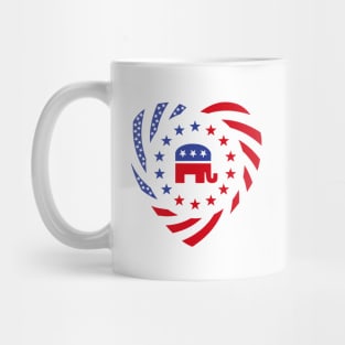 Republican Murican Patriot Flag Series (Heart) Mug